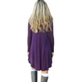 thumbnail image 3 of Dewadbow Women Long Sleeve Casual Loose Blouse Tops Mini Short Dress, 3 of 4
