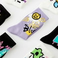 thumbnail image 6 of Mikilon Unisex Socks Mid-tube Socks Trendy Personality Skateboard Socks Fashion Print Ankle Socks, 6 of 9