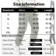 thumbnail image 4 of Mens Cargo Pants Casual Lightweight Elastic Waist Joggers Drawstring Baggy Comfy Workout Hiking Pants Multi Pockets Black 2XL, 4 of 9