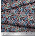 thumbnail image 2 of Soimoi polyester Crepe Fabric Square Geometric Print Fabric by Yard 42 Inch Wide, 2 of 3