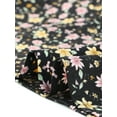thumbnail image 5 of Blusa de manga larga con cuello de volantes y estampado floral para mujer INSPIRE CHIC, color negro, talla L, 5 of 5