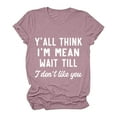 thumbnail image 1 of B91xZ Grande Taille des Femmes Tops Tricot Confortable Sortant Pull T-Shirts, Rose M, 1 of 5