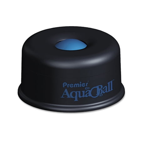 Premier AquaBall Floating Ball Envelope Moistener, 1.25" x 1.25" x 5.38", Black/Blue