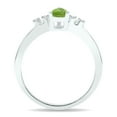 thumbnail image 2 of SZUL Women's Peridot and Diamond Sparkle Ring in 10K White Gold, 2 of 5