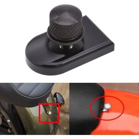 Black Billet Aluminum Seat Mounting Bolt For Harley – Fits Top Fender (Red FU Finger Style)