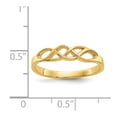 thumbnail image 3 of Solid 14k Yellow Gold Free Form Knot Ring Band Size 5.5, 3 of 6