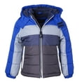 thumbnail image 2 of Sportoli Boys Hooded Colorblock Winter Puffer Jacket Coat - Blue (Size 7), 2 of 3
