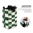 thumbnail image 3 of Geometric Green and White Laundry Basket with Handles 50L Collapsible Laundry Hamper for Bathroom Bedroom Laundry Room, 3 of 7