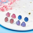 thumbnail image 6 of 210pcs 90 Pairs Heart Flat Round Resin Cabochons Druzy Cabochons Stud Earring Findings Flat Back Dome 9 Colors with 10pcs Stud Earring Findings 10pcs Ear Nuts for Earring Jewelry Making, 6 of 7