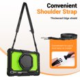 thumbnail image 5 of for Samsung Galaxy Tab S8 Plus/S7 FE/S7+ Plus Case 12.4 inch, 360 Rotating Shockproof Cover with Stand, Handle, Shoulder Strap, Lime Panel, 5 of 7