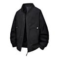thumbnail image 1 of FYEGRE Men's Casual Lightweight Softshell Jacket Windbreaker with and Attached Hood for Outdoor Daily Wear in Fall Winter Seasons Black XXXXL, 1 of 7