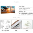 thumbnail image 4 of Abstract Ocean Beach Sunset Wall Art,Hieng Art,Sea Landscape Wall Art,Beach Sun Raise Photo,Canvas Wall Art 3 Pieces,3pcs Per Set Living Room Wall Picture (A-3pcs,12"x16"x3pcs), 4 of 5