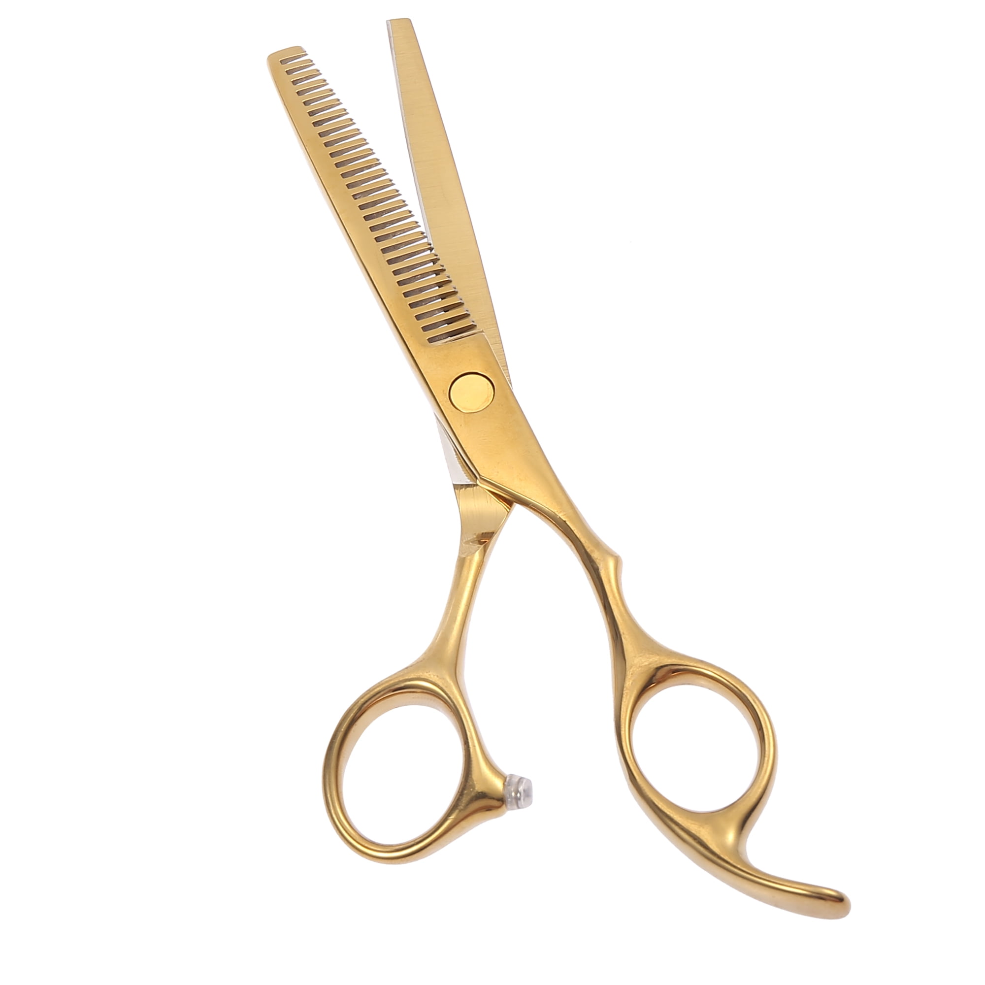 Portable 6 Inch Length Thinning Scissors for Long Short Thick Hard Soft Hair  for Men Women Gold Tone 
