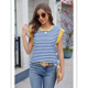 thumbnail image 5 of Camisetas Básicas de Verano para Mujer, Camisetas Informales Sin Mangas, Camisetas Holgadas XXL, Azul y, 5 of 8