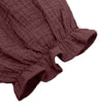 thumbnail image 4 of CPNG Toddler Baby Boys Girls Cotton Linen Breathable Wide Leg Sweatpants Elastic Waist Casual Loose Pants Mosquito-Proof Pants Sports Pants(Wine,6-12 Months), 4 of 6