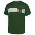 thumbnail image 2 of Men's Profile Green Miami Hurricanes Big & Tall Color Stripe T-Shirt, 2 of 3