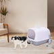 thumbnail image 1 of Caja de arena para gatos con capucha, caja de arena para gatos completamente cerrada con puerta delantera, caja de arena para gatos, contenedor de are Gris, 1 of 8