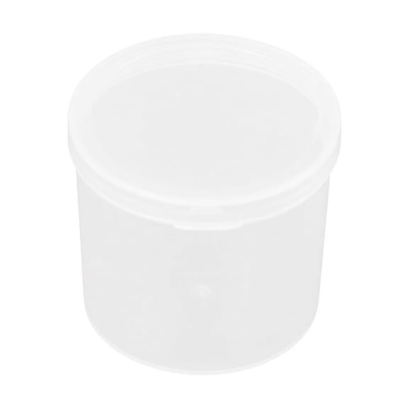 Clear Round Storage Box with Lid, Plastic Container for Kitchen Pantry Bathroom Organization, Multi-Use Small Round Holder