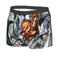 thumbnail image 2 of Wukai Four Running Horses Print Men’s Underwear Breathable Boxer Briefs,&nbsp;Moisture Wicking & Breathable-Small, 2 of 7