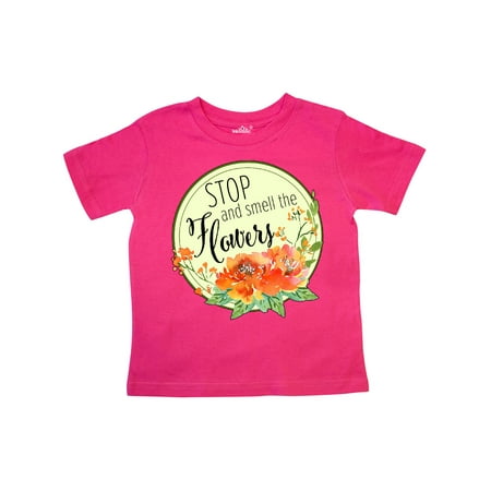 

Inktastic Stop and Smell the Flowers Watercolor Gift Toddler Boy or Toddler Girl T-Shirt