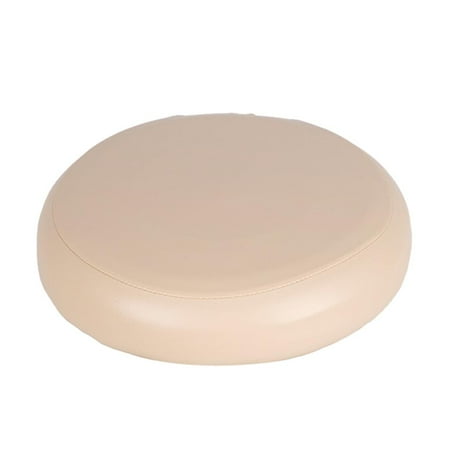 Removable Bar Stool Cover Round Chair Seat Slipcover Elastic Skirt PU Beige