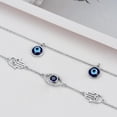 thumbnail image 2 of CACA LADY Evil Eye Anklet Bracelets For Women Waterproof 925 Sterling Silver Layered Anklet Evil Eye Adjustable Beach Anklets Blue Eyes Protection Jewelry for Women for Wife Girlfriend Friends, 2 of 6