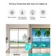 thumbnail image 4 of Window Privacy Film Ocean Stained Glass Window Film Decorative Sun Block Window Cover Blue Sky Palm Tree Beach Scenery Forest Shore Window Clings Static Adhesive Sticker for Bathroom 17.7"x39.3", 4 of 7