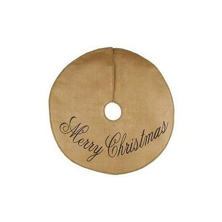 MERRY CHRISTMAS Burlap Tree Skirt by Country House  -