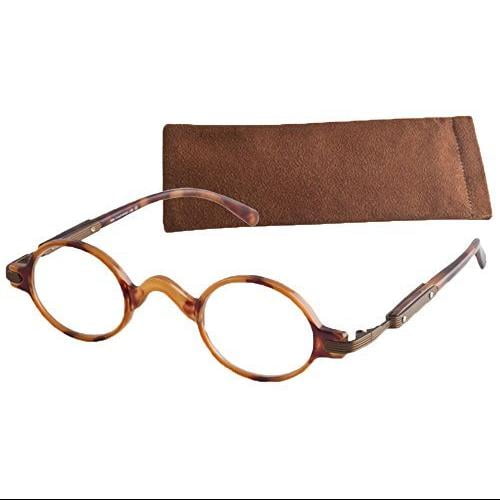 Updated Unisex V Bridge Reading Glasses with Case By ICU Eyewear (1.00