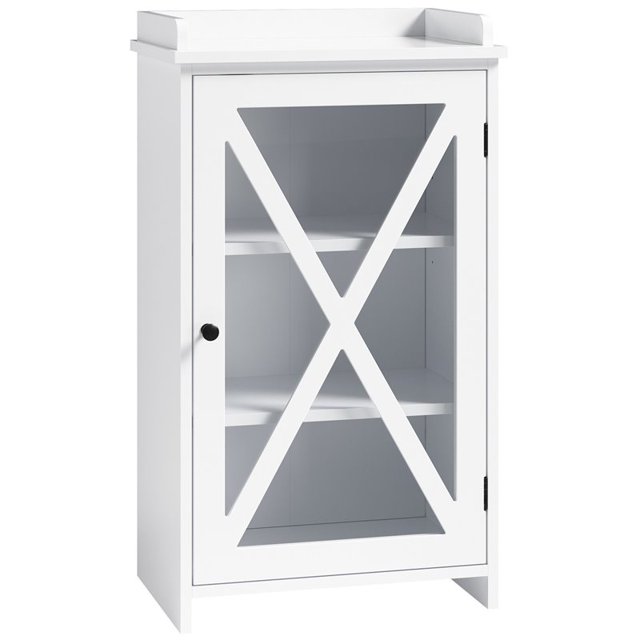 Sauder Cottage Road Cabinet White in Engineered Wood-White