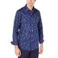 thumbnail image 1 of Tasso Elba Men’s Roman Floral Shirt (Blue Combo, XL), 1 of 7