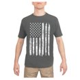 thumbnail image 2 of Rothco Distressed US Flag Athletic Fit T-Shirt, S, Charcoal Grey, 2 of 2