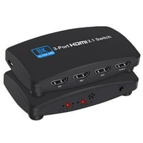 NATEFEMIN HDMI Switch 2.1 8K 60Hz 4K 120Hz 3 in 1 Out HDCP 2.3 48Gbps Adapter for PC Gaming Projectors TVs