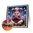 thumbnail image 4 of (ZSH424) Serie Personajes Niña Diente León Con Diamantes Redondos Pintura Diamantes Resina 30*30CM, 4 of 9