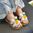 thumbnail image 7 of JUMEYU Beach Slides for Kids Toddler Little Girls Slide Sandals Open Toe Summer Slip-On Shoes Stylish Non-Slip Flat Sandals for Beach Party Size 11(Orange,11 Toddler), 7 of 7