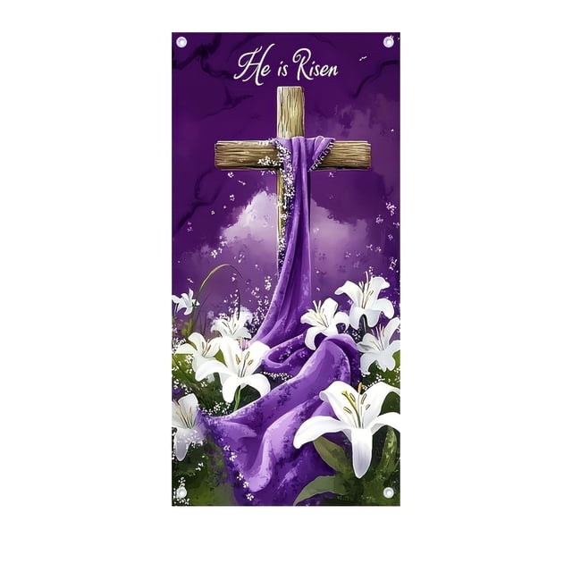 Decoraciones de Pascua, adornos de Pascua, regalos de Pascua. Cortina de puerta de Pascua adecuada para fiestas grandes, decoración de pared de jardín, decoración navideña, fondo, decoraciones colgant
