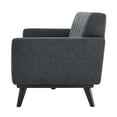 thumbnail image 4 of Sofa, Charcoal Grey Gray, Fabric, Modern Contemporary, Mid Century Living Hotel Lounge Cafe Lobby, 4 of 8