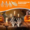 thumbnail image 6 of 2 Pack 3D Printed Skeleton Hands Halloween Decor, Posable Plastic Skeleton, Spooky Hanging Halloween Ornaments for Home, Party, Haunted House Setup, 6 of 6