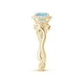 thumbnail image 3 of ANGARA Natural Vintage Inspired Aquamarine Flower and Vine Ring in 14K Yellow Gold for Women (Size-6mm) | March Birthstone, Birthday, Anniversary, Jewelry Gift for Women | Natural Aquamarine Ring, 3 of 9