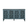 thumbnail image 3 of Tcbosik Buffet Sideboard with 4 Doors, 60 inch Storage Cabinet with Adjustable Shelves, Large Coffee Bar Cabinet for Living Room, Dining Room, Kitchen, Antique Blue, 3 of 10
