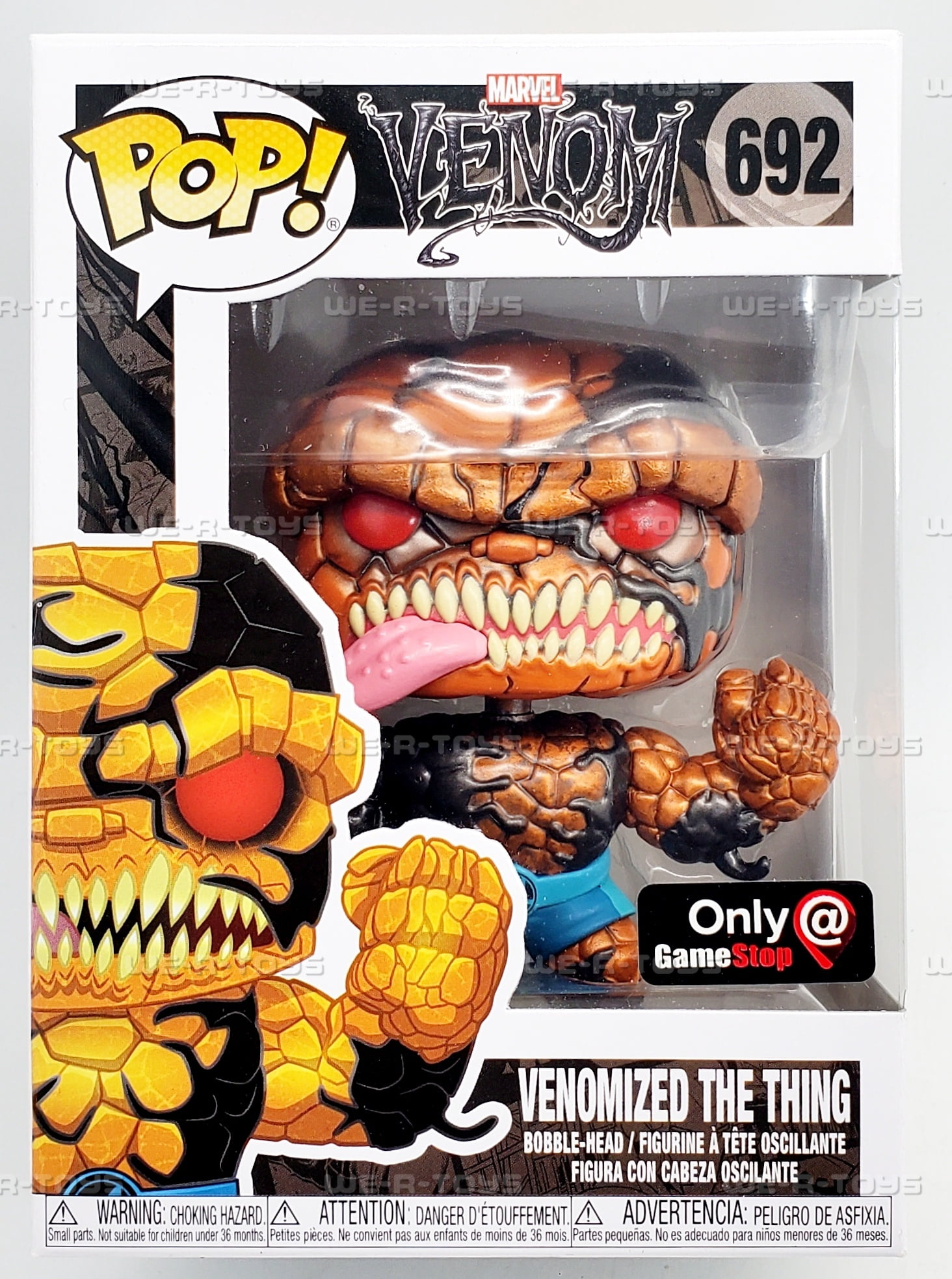 Funko POP Marvel Venom Venomized The Thing 692 Metallic Bobble Head Figure