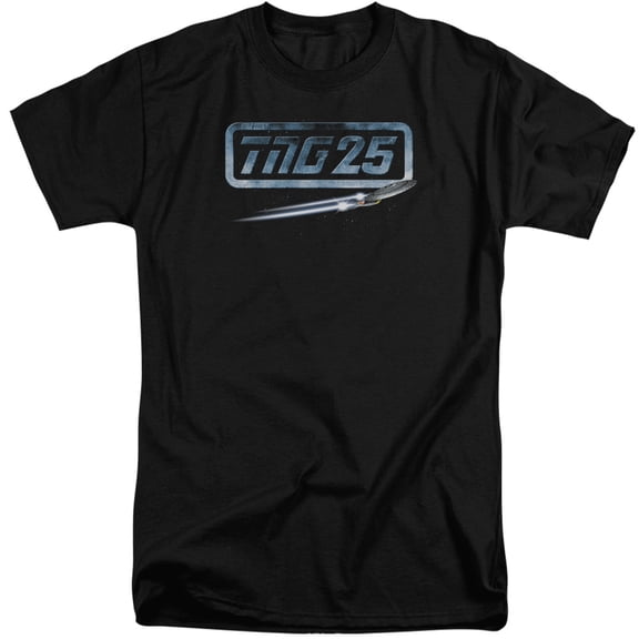 Star Trek Tng 25 Enterprise Adult Tall T-Shirt Black
