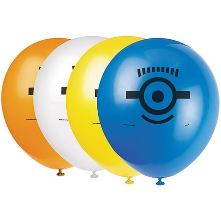 12" Despicable Me Printed Balloons, Assorted Colors, 8pk