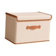 thumbnail image 3 of Contenedor de almacenamiento de ropa, caja de almacenamiento plegable de gran capacidad con asa, organizador de armario, contenedor para sala de M, 3 of 8