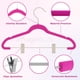 thumbnail image 3 of MAGMALIFE Set de 30 Ganchos de Terciopelo con Pinza Ajustable, 42 cm, Ganchos Antideslizantes y Resistentes, con Gancho Giratorio, Ideal para Pantalones, Faldas, Jeans y Camisas (Fucsia), 3 of 8