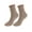 Light Brown, variant on Spencer 5 Pairs Womens Socks Ruffle Turn-Cuff Comfort Crew Socks Cotton Cushioned Ankle Socks for Women
