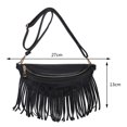 thumbnail image 4 of Bolso Riñonera con borlas en el pecho riñonera con correa ajustable riñonera europea para fiestas, 4 of 6