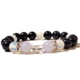 thumbnail image 2 of Natural Multi Gemstone 8mm Round Shape Smooth Cut Beads Stretchable Bracelet for Men & Women., 2 of 4