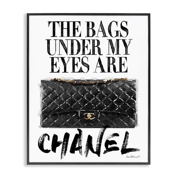Stupell Industries Glam Glam Bags Under My Eyes Black Framed Giclee Art, 24 x 30, by Amanda Greenwood