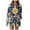 Yellow, variant on Towmus Women Hawaiian Shirts Oversized Floral Printed Lapel Neck Button Down Long Sleeve Fall Tunic Tops Casual Cardigan Shirt